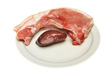 Free Pork Chop On Plate Stock Images - 8980354