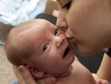 Mom Kissing Baby Stock Image Mom Kissing Baby Stock Image
