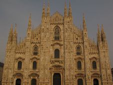 Milan Cathedral At Sunset Royalty Free Stock Photo