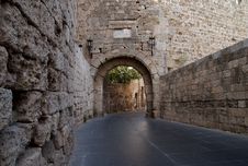 Medieval Gate, Rhodes, Greece Royalty Free Stock Photos Medieval Gate, Rhodes, Greece Royalty Free Stock Photos