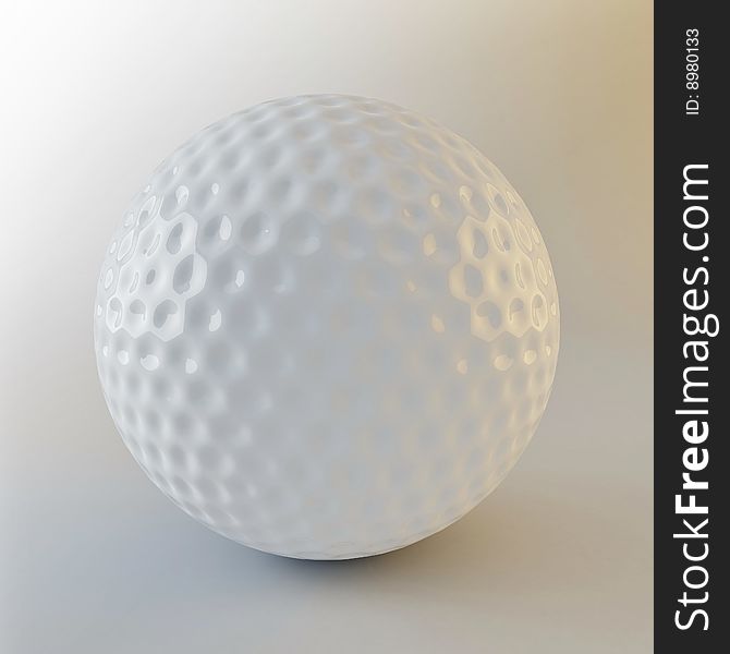Ball for a golf on a white background