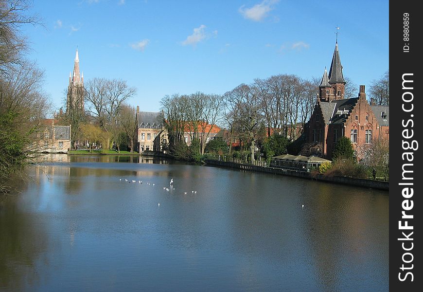 Place for lovers in Bruges