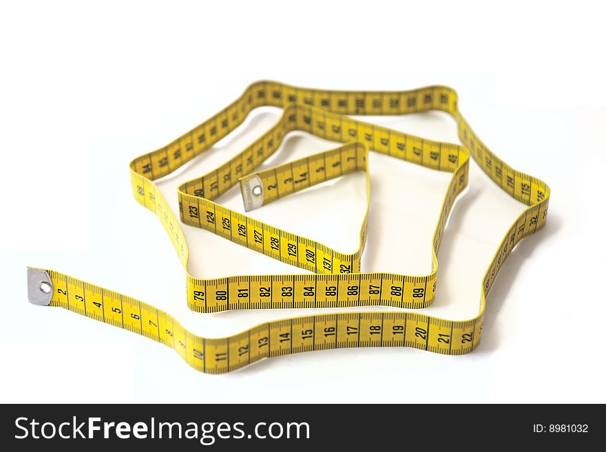 Tape Measure on white background
