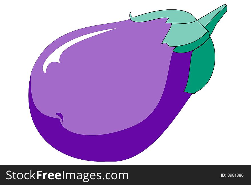 Illustration of an eggplant on a white background