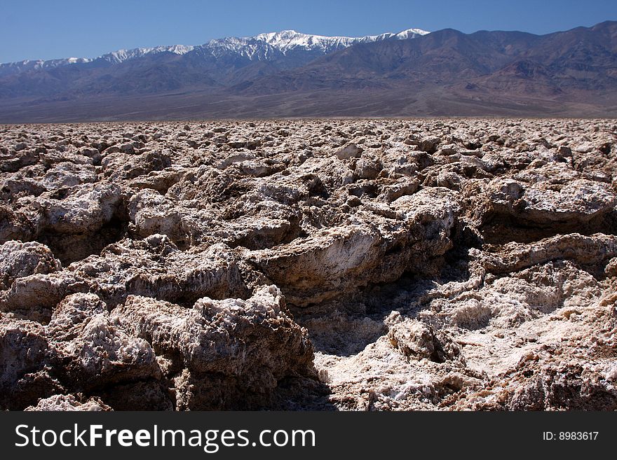 Devils golf course place in Death valley. Devils golf course place in Death valley