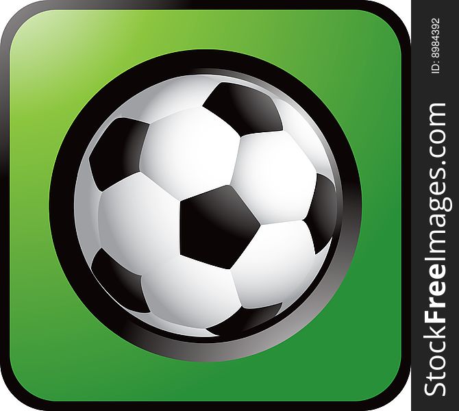 Soccer Ball on green background