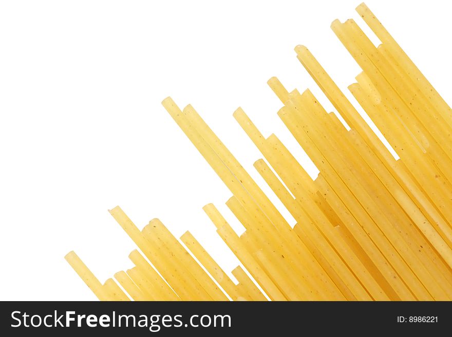 Spaghetti isolated on the white background
