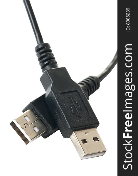 USB isolated on the whte background