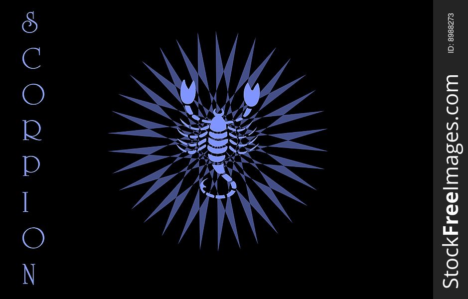 Scorpion Zodiac Sign Logo
