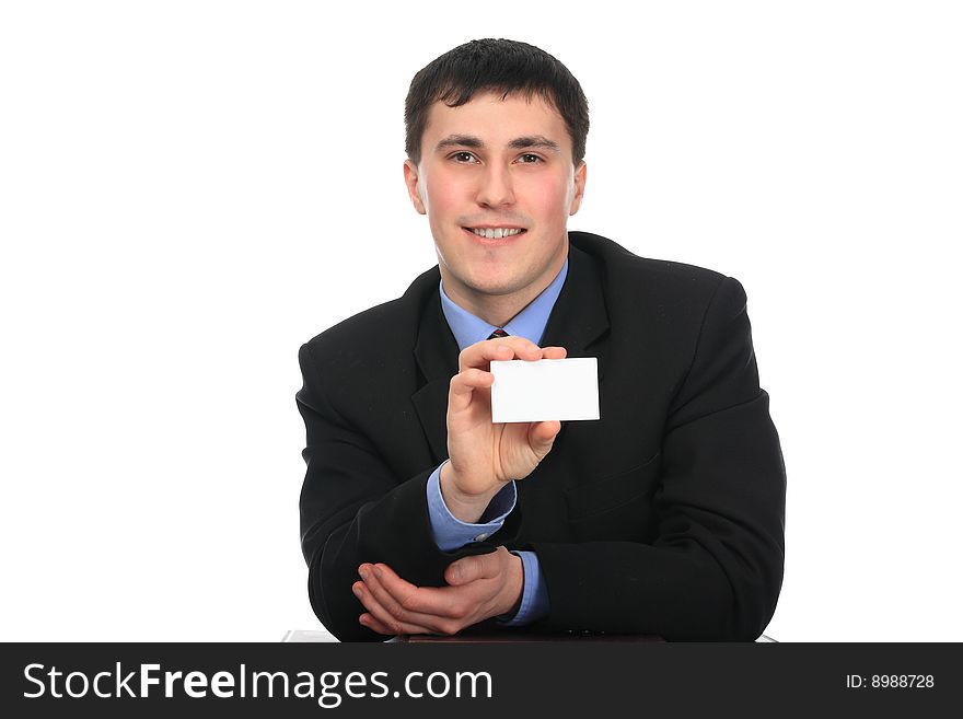 Business theme: handsome businessman on a presentation. Business theme: handsome businessman on a presentation.