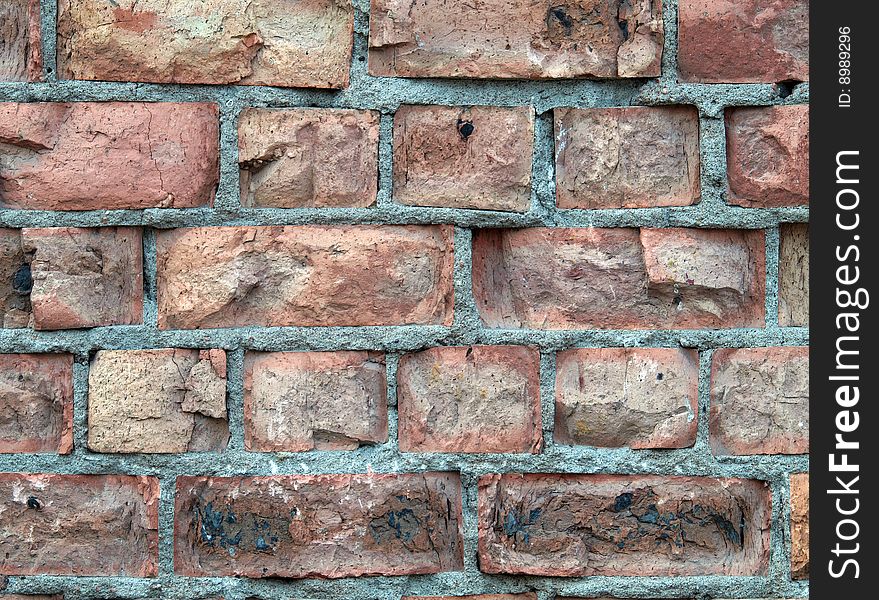 Detailed brick wall background - brick wall texture set