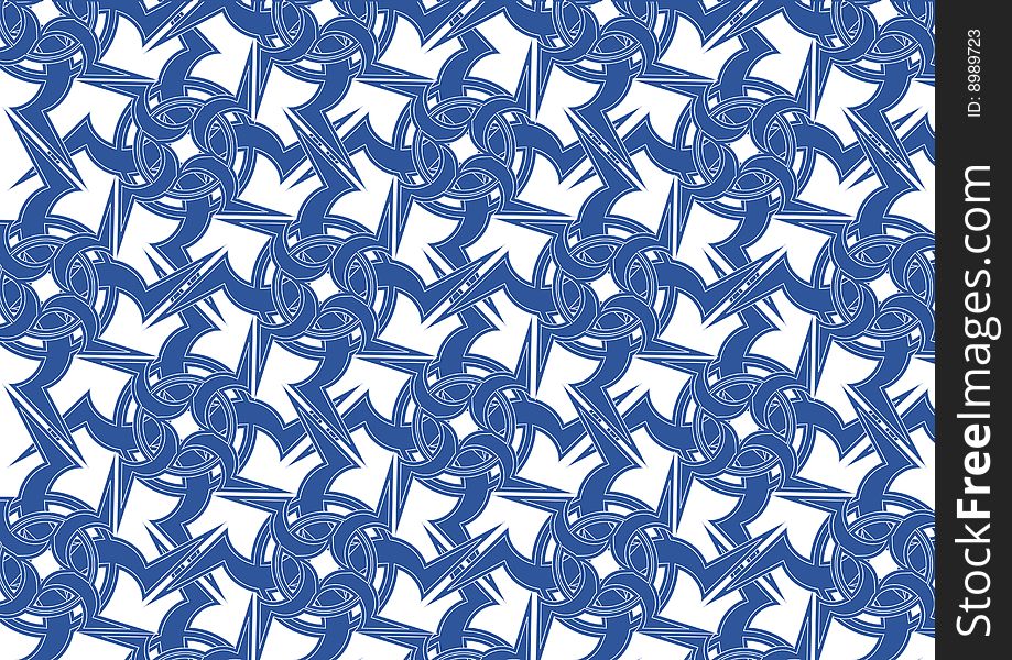 Vector illustration of celtic blue ornament abstract pattern on the white background. Vector illustration of celtic blue ornament abstract pattern on the white background