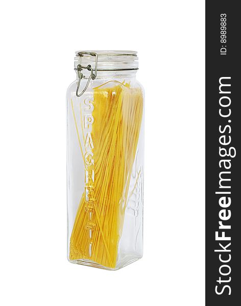 Jar with pasta