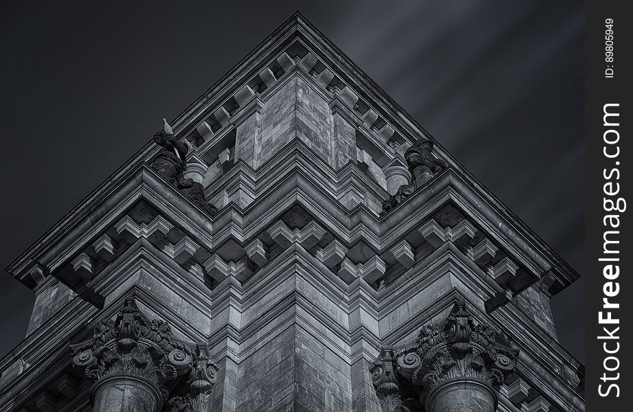 Gothic Architecture In Black And White