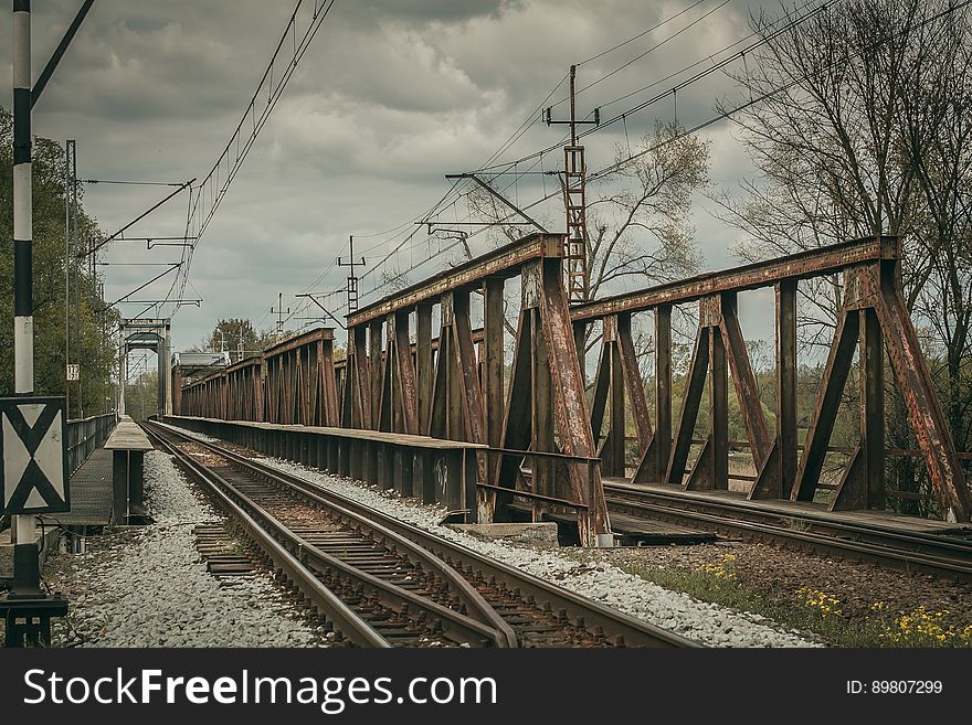 Railroad Tracks Against Sky
