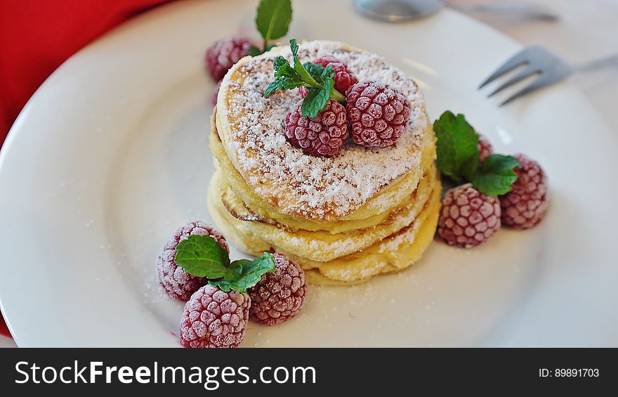 Close-up of Pancake in Plate