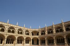Arcades Of Jerónimos  Monastery Royalty Free Stock Photo