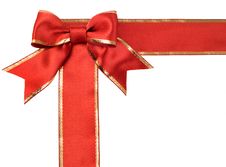 Satin Red Ribbon Bow Stock Image Satin Red Ribbon Bow Stock Image