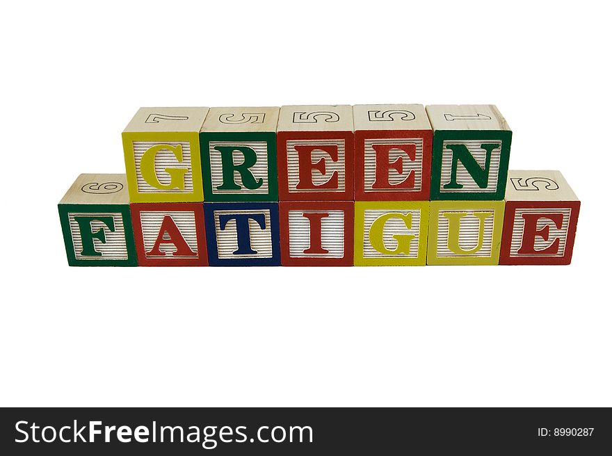 Green Fatigue Toy Blocks