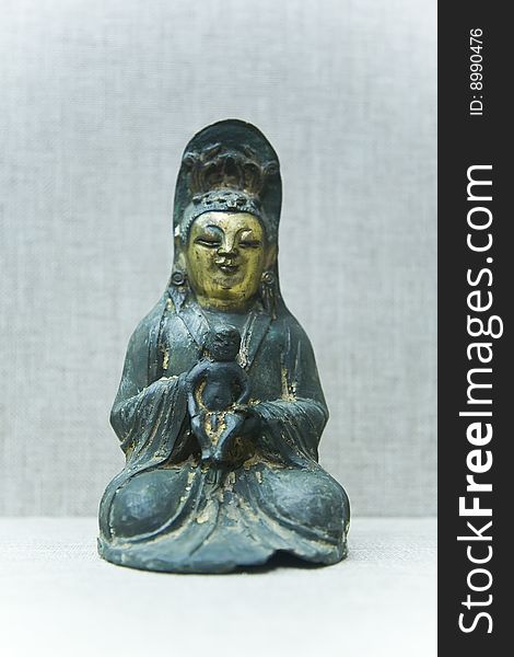 Antique，copper buddha statue from china.