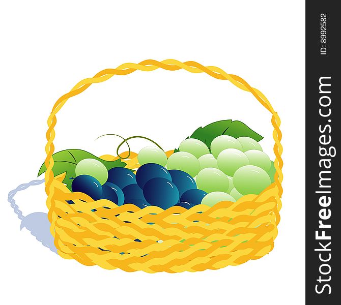 Basket with grape