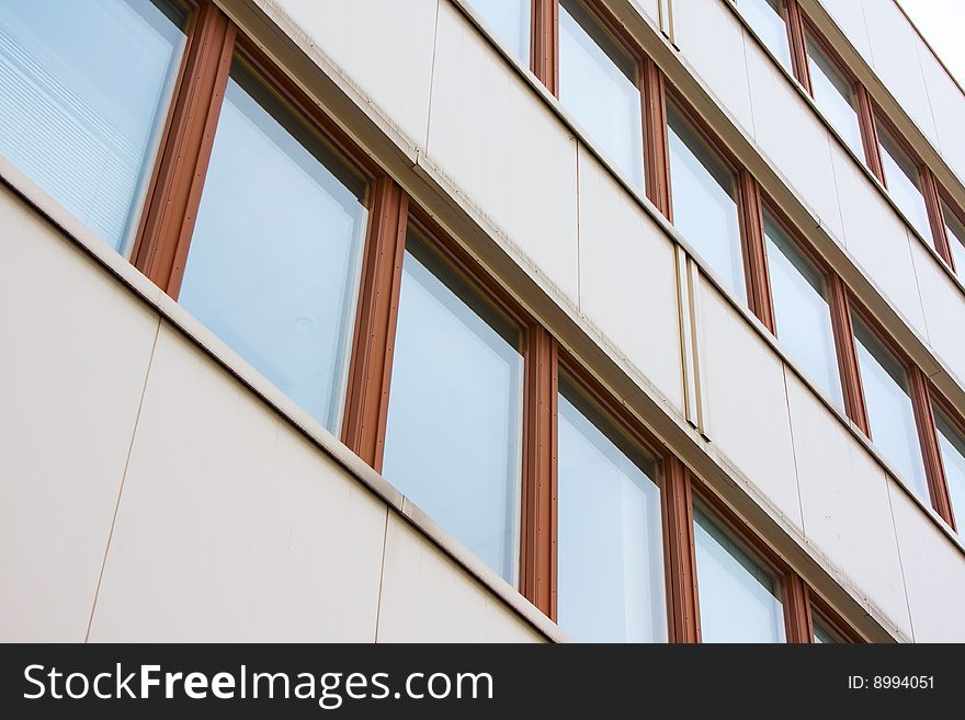 The building close-up . Background.