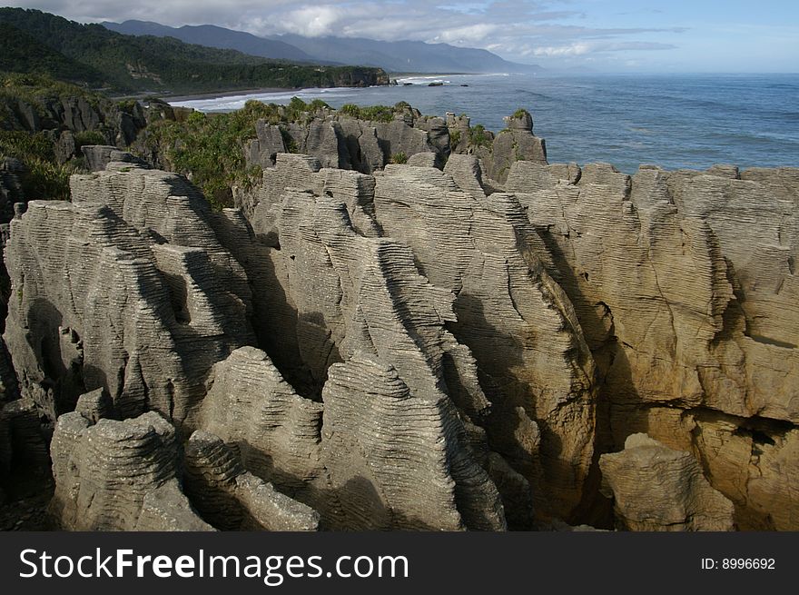 Pancake Rocks at Punakaiki, New Zealand