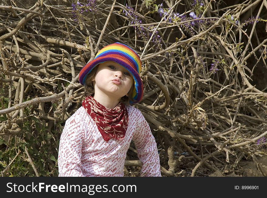 Portrait of a sweet girl. kiss of life. Portrait of a sweet girl. kiss of life