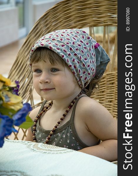 Portrait of a sweet, little girl. children expression. Portrait of a sweet, little girl. children expression