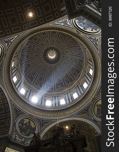 An image of Saint Peter cathedral's interior. An image of Saint Peter cathedral's interior