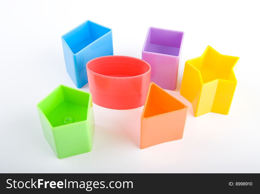 Picture of a baby block toys in different colours. Picture of a baby block toys in different colours