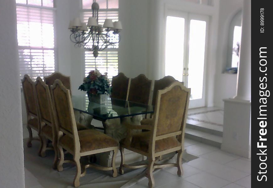 Elegant dining room for big house