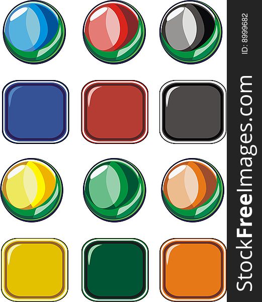 Marbles and simply buttons (Icon set). Marbles and simply buttons (Icon set)