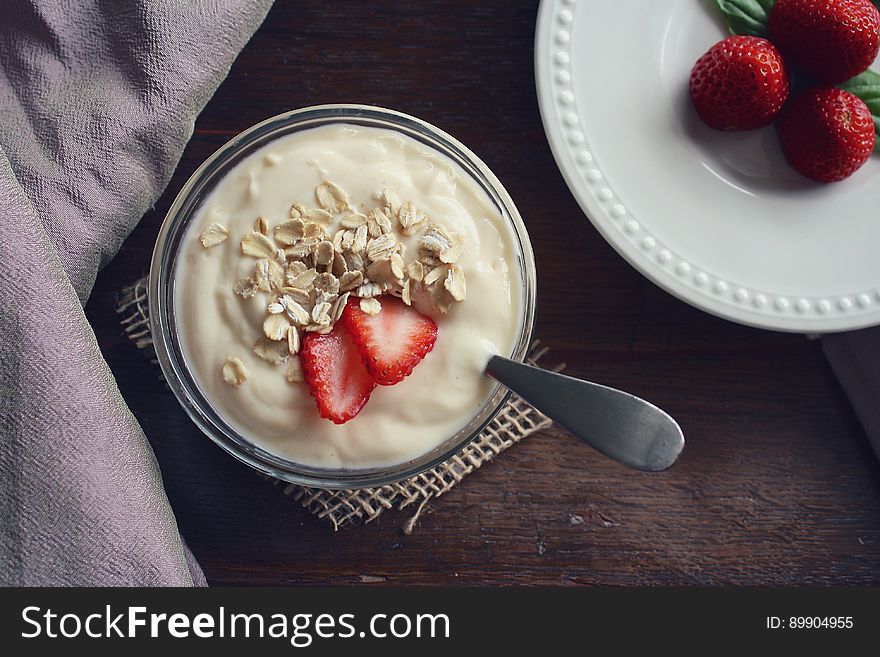 Dessert, Strawberry, Strawberries, Cream