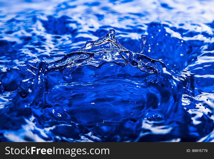 Water, Blue, Drop, Cobalt Blue