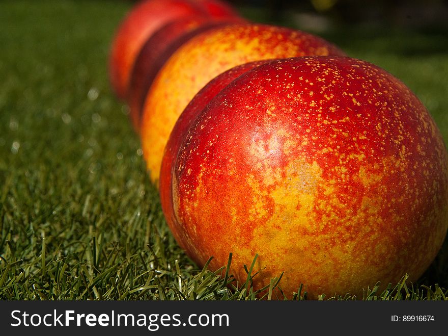 Fruit, Local Food, Grass, Peach