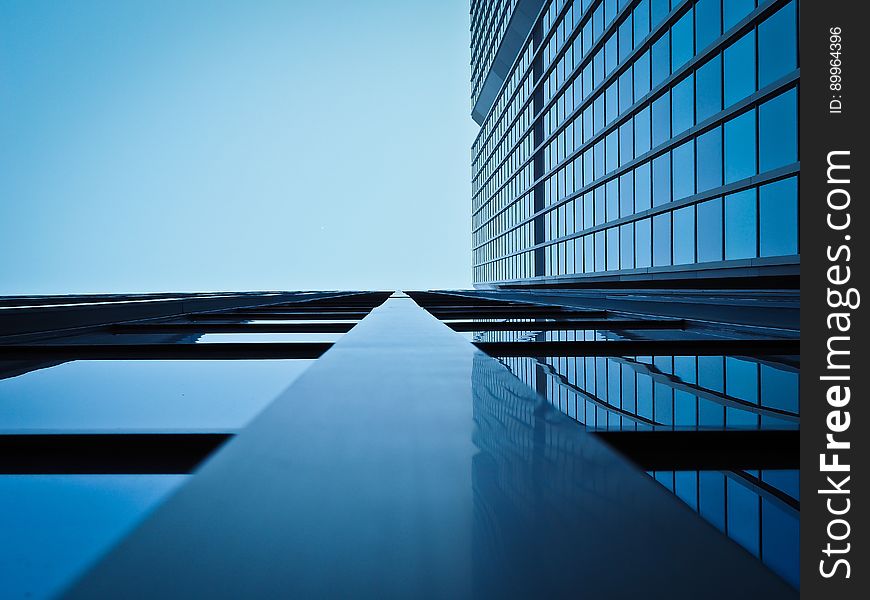 Reflection, Blue, Daytime, Skyscraper