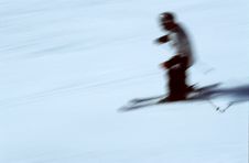 Skier In Action 2 Royalty Free Stock Photo