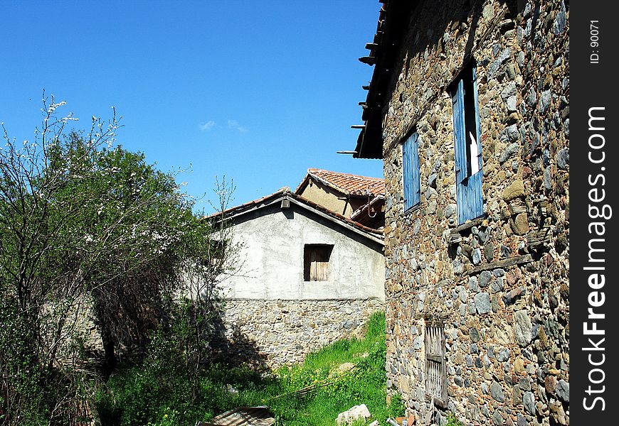 Old houses in the village of Kakopetria, Cyprus. Old houses in the village of Kakopetria, Cyprus