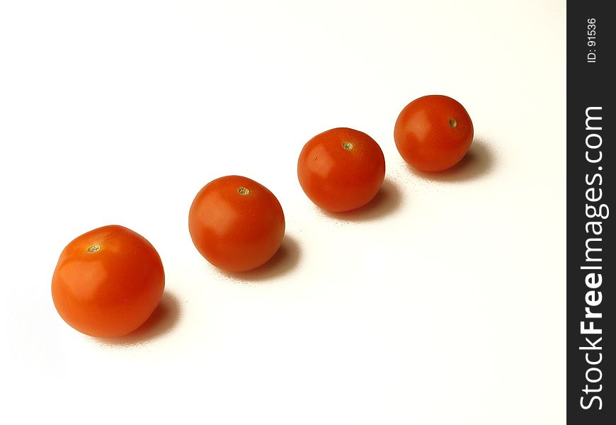 Baby Tomatoes In A Row