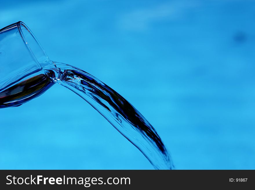 Water pouring out of glass