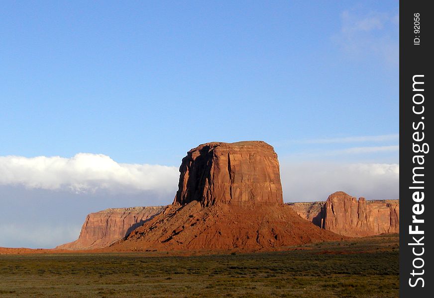 One of the rock formations for which Monument Valley Tribal Park is famous. One of the rock formations for which Monument Valley Tribal Park is famous.