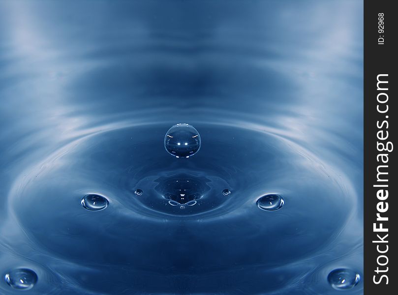 Water drop hovering above the surface. Water drop hovering above the surface