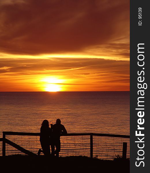 Couple enjoying Sunset