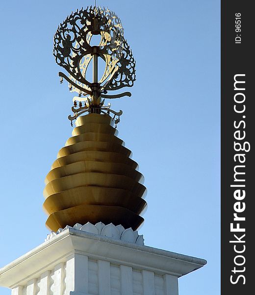 Meditation Bells atop this pagoda bring ones attention to the moment. Meditation Bells atop this pagoda bring ones attention to the moment