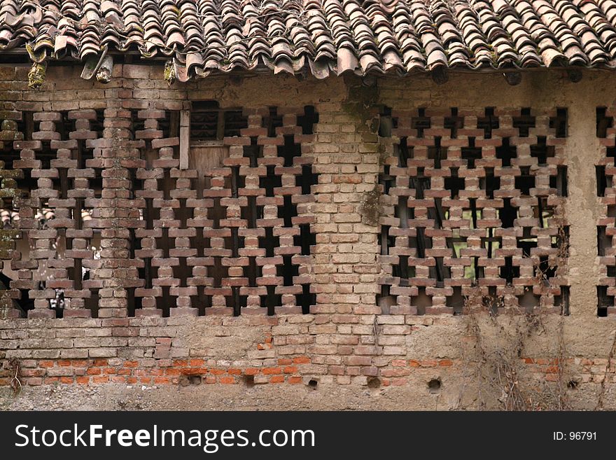 Old farm in ruin detail