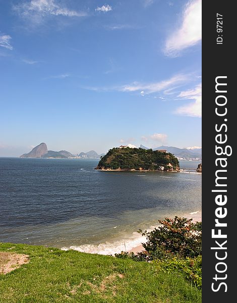 Niteroi, Rio the Janeiro, Brazil, with a view of the Sugar Loaf. Niteroi, Rio the Janeiro, Brazil, with a view of the Sugar Loaf