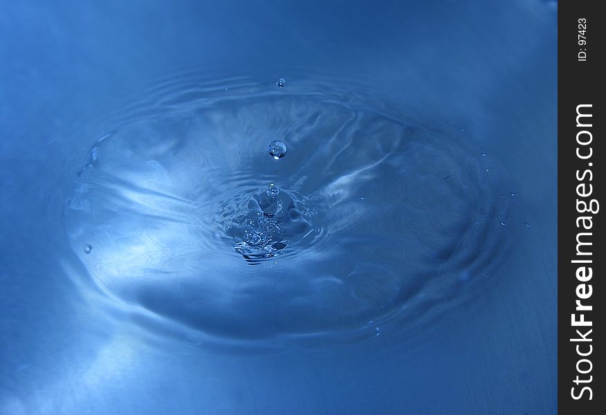 Water drops caught in motion