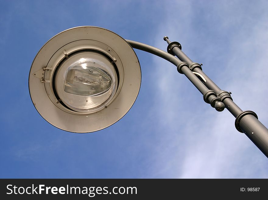 Detail of a lamppost from the bottom