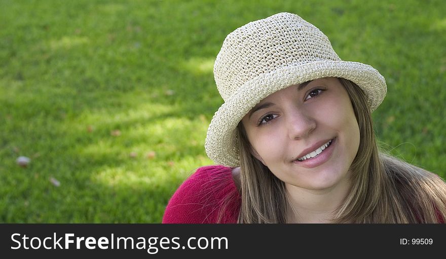 Smiling Hat woman. Smiling Hat woman